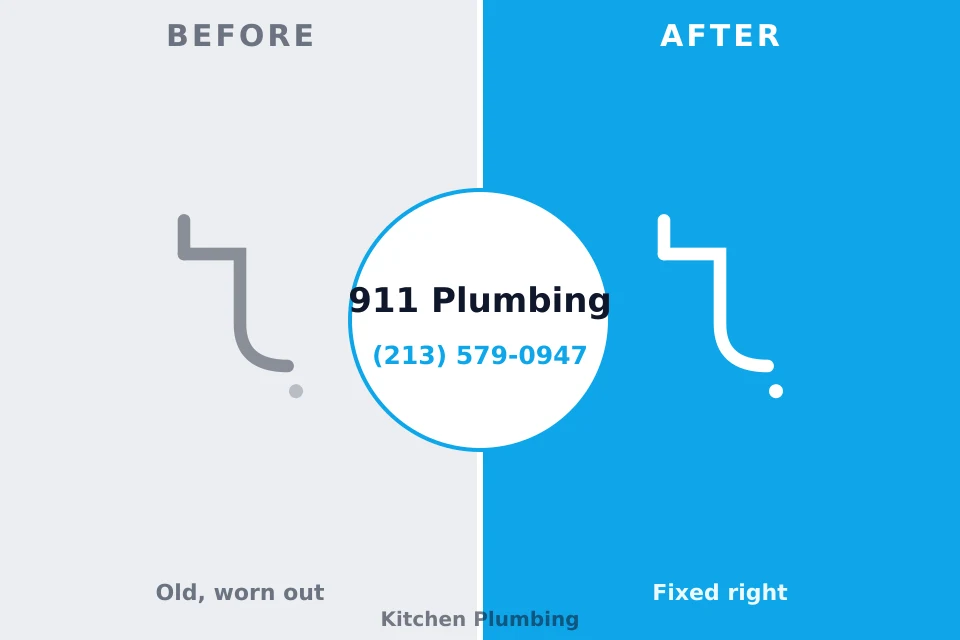 Before and after: plumbing repair Harmony, PA
